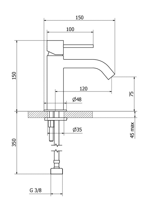 Paffoni - Lime LM075 CR basin mixer