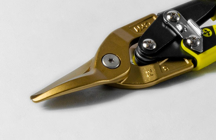 Akifix - Cesoia forbici doppia leva diritta "Titanium Pro" per profili cartongesso e lamiera