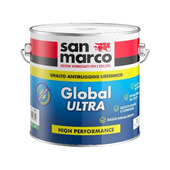 San Marco - Global Ultra GL 85 Brillant 0,750 L – Émail antirouille uréthane