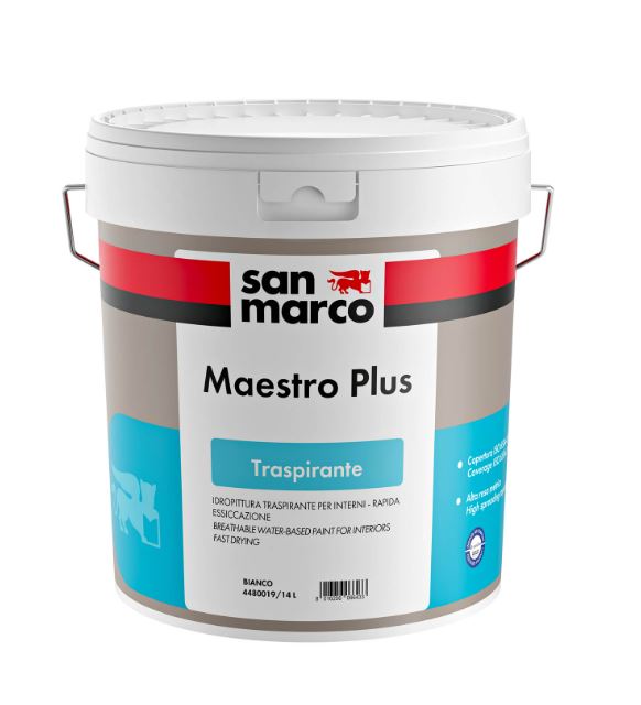 San Marco Maestro Plus – Idropittura Traspirante Supercoprente per Interni