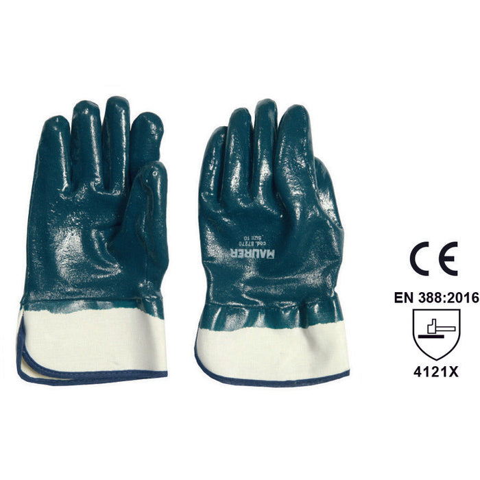 Maurer - Gants de travail en nitrile épais taille 10