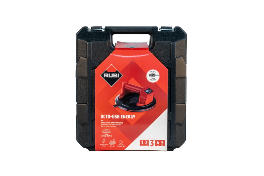 Rubi OCTO-USB ENERGY – Ventosa Professionale a Batteria per Piastrelle