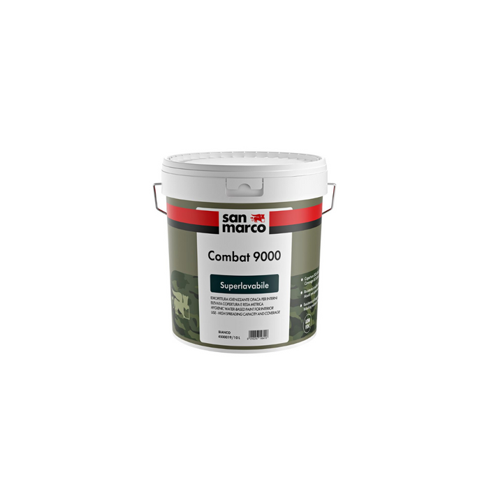 San Marco - Combat 9000 peinture superlavable anti-moisissure blanche 10 L