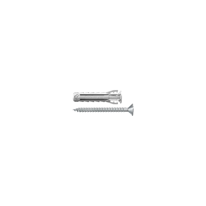 Fischer - Tasselli SX 8 S PLUS con vite – Confezione da 50 pezzi