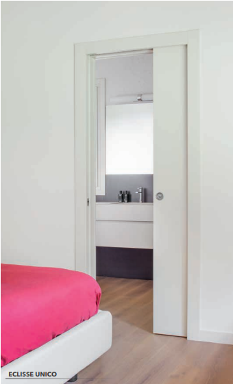 Eclisse - Châssis unique pour enduit 60/70/80/90/100x210 ép.125 pour porte coulissante