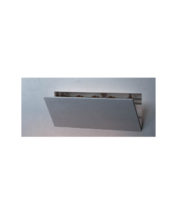 Sportello Filo Muro Anta Singola a 4 Lati Syntesis Areo Ribalta verso il Basso – Eclisse per Intonaco e Cartongesso