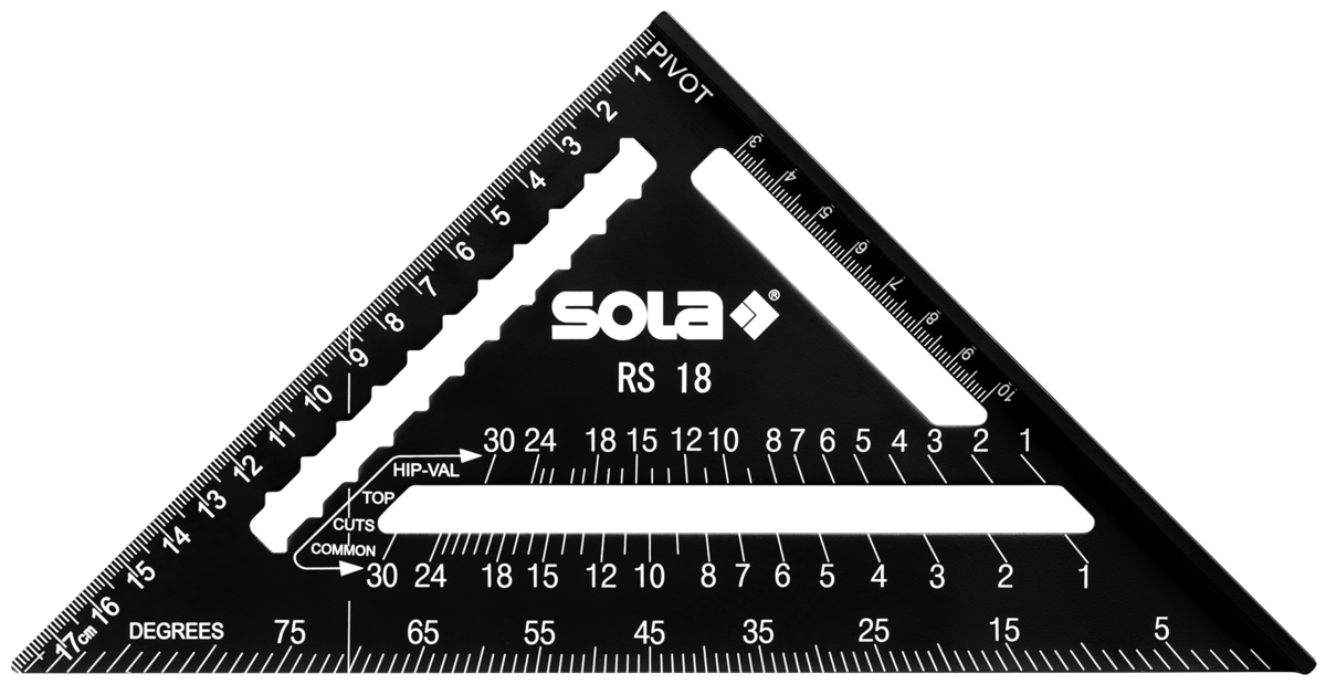 Sola - Équerres de charpentier RS 18 (18 cm) & RS 30 (30 cm)