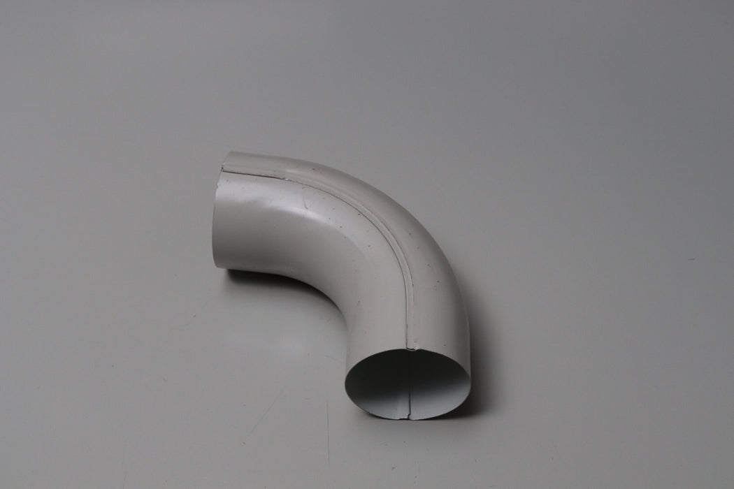 Gomito pluviale lamiera bianco grigio fig. 2 (curva aperta) d.80