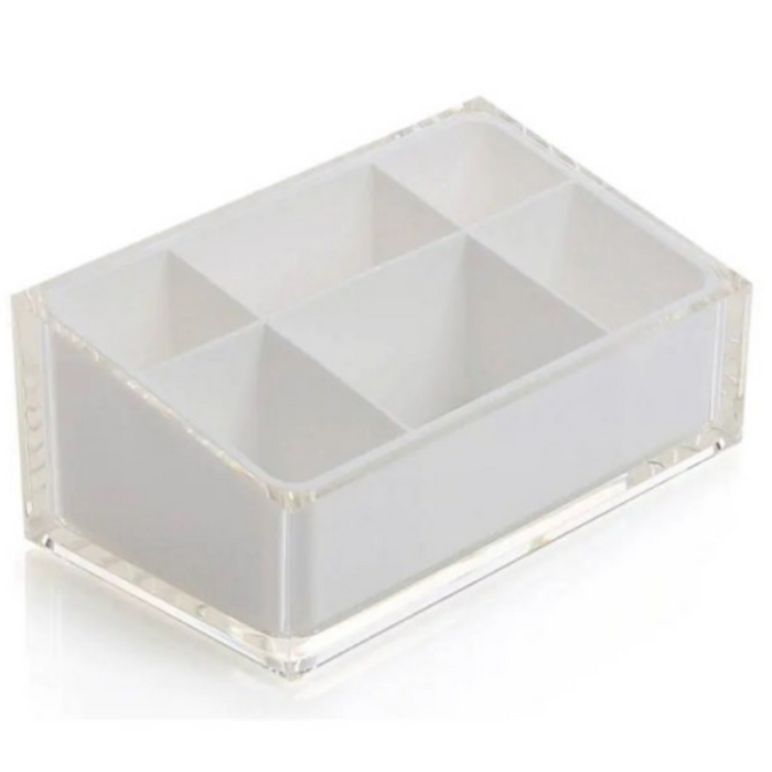 Gedy - Organizer portatrucchi d'appoggio Rainbow bianco