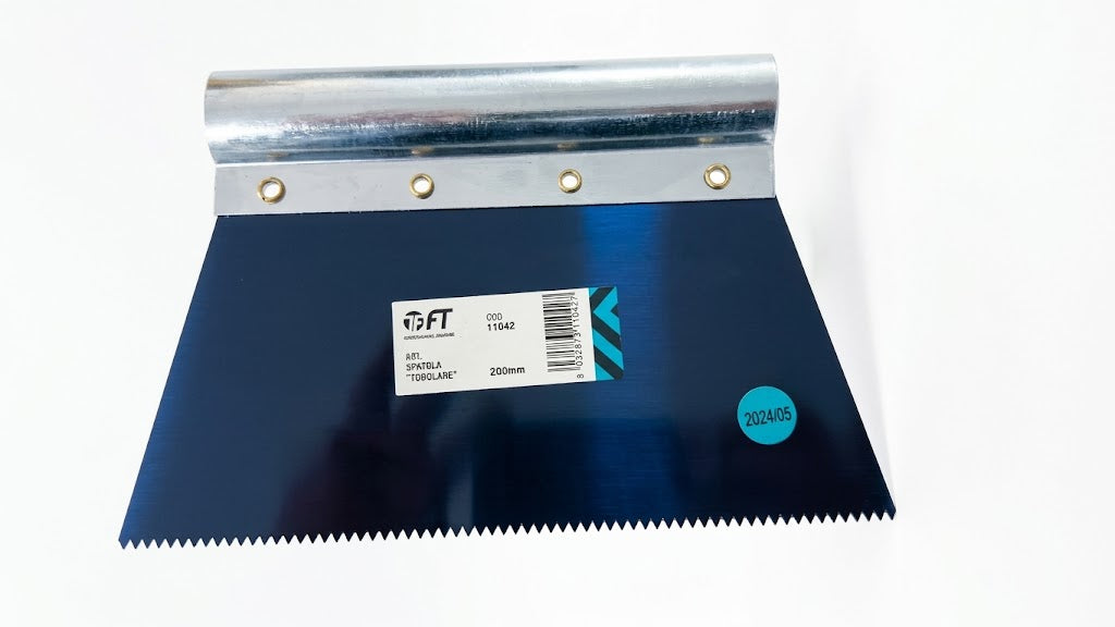 Spatola tubolare FT Art. 11042, lama dentata 200 mm 3x3