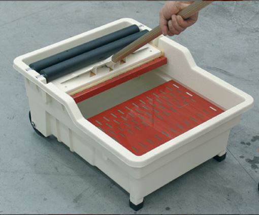 Bassin de lavage Raimondi Rambo 40L avec taloche éponge Sweepex