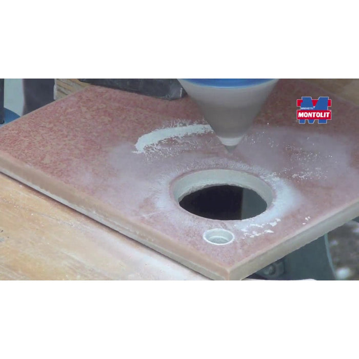 Montolit - Fresa conica diamantata mondrillo FPS per rifinitura fori gres, diametro 35-75 mm - Frese