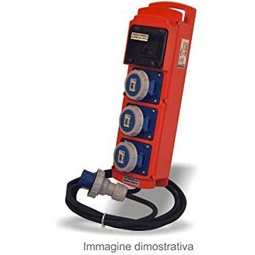 QUADRO PORTATILE CON UNICO INTERRUTTORE E 3 PRESE - Quadro portatile